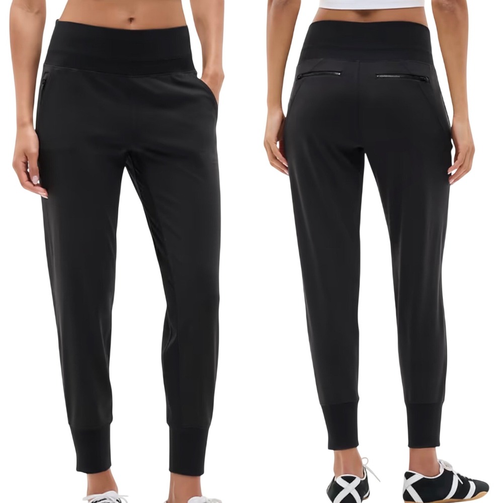 Athleta Venice Jogger Black High Rise Ribbed Waistband Pants XXS 597888